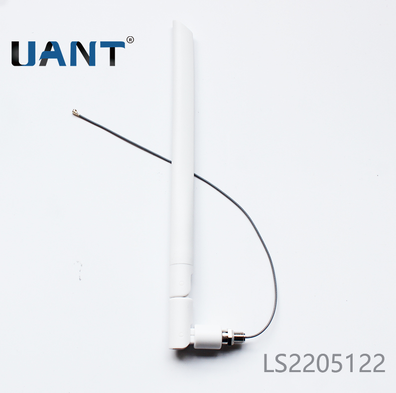 4G LTE青干劍黑色雙轉折出線天線，L=150mm+端子